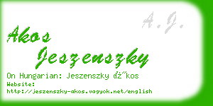 akos jeszenszky business card